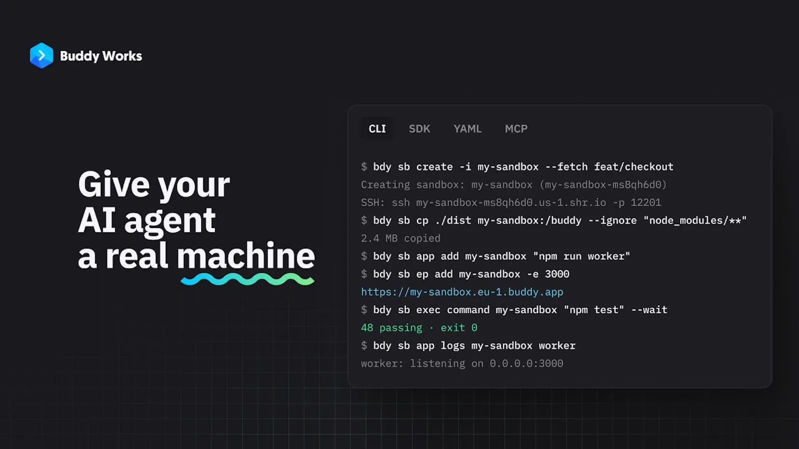 AI Sandboxes by Buddy screenshot 1 (video preview)