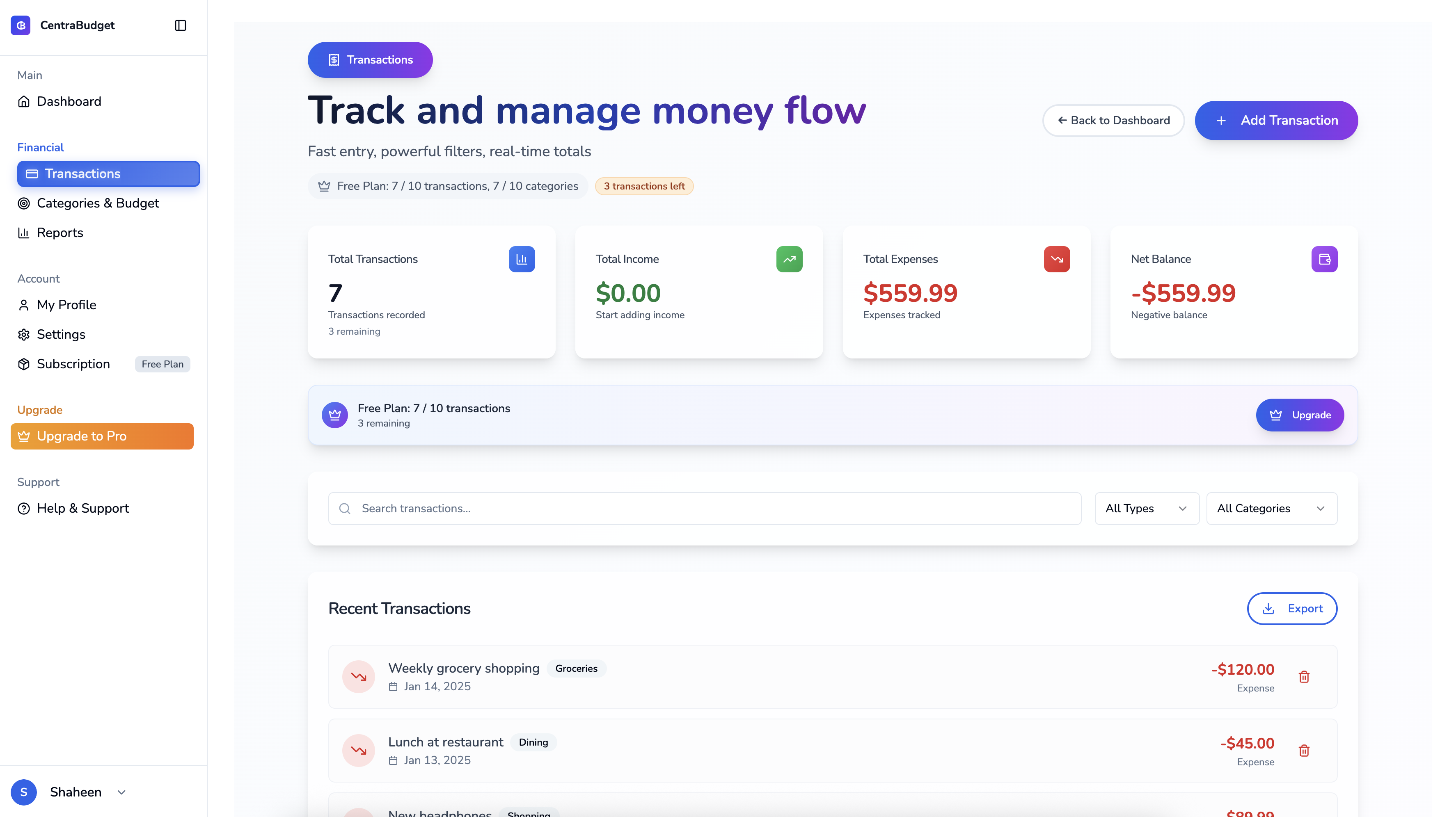 Média Budget du centre - Suivi du budget simple et intelligent avec des rapports avancés 2