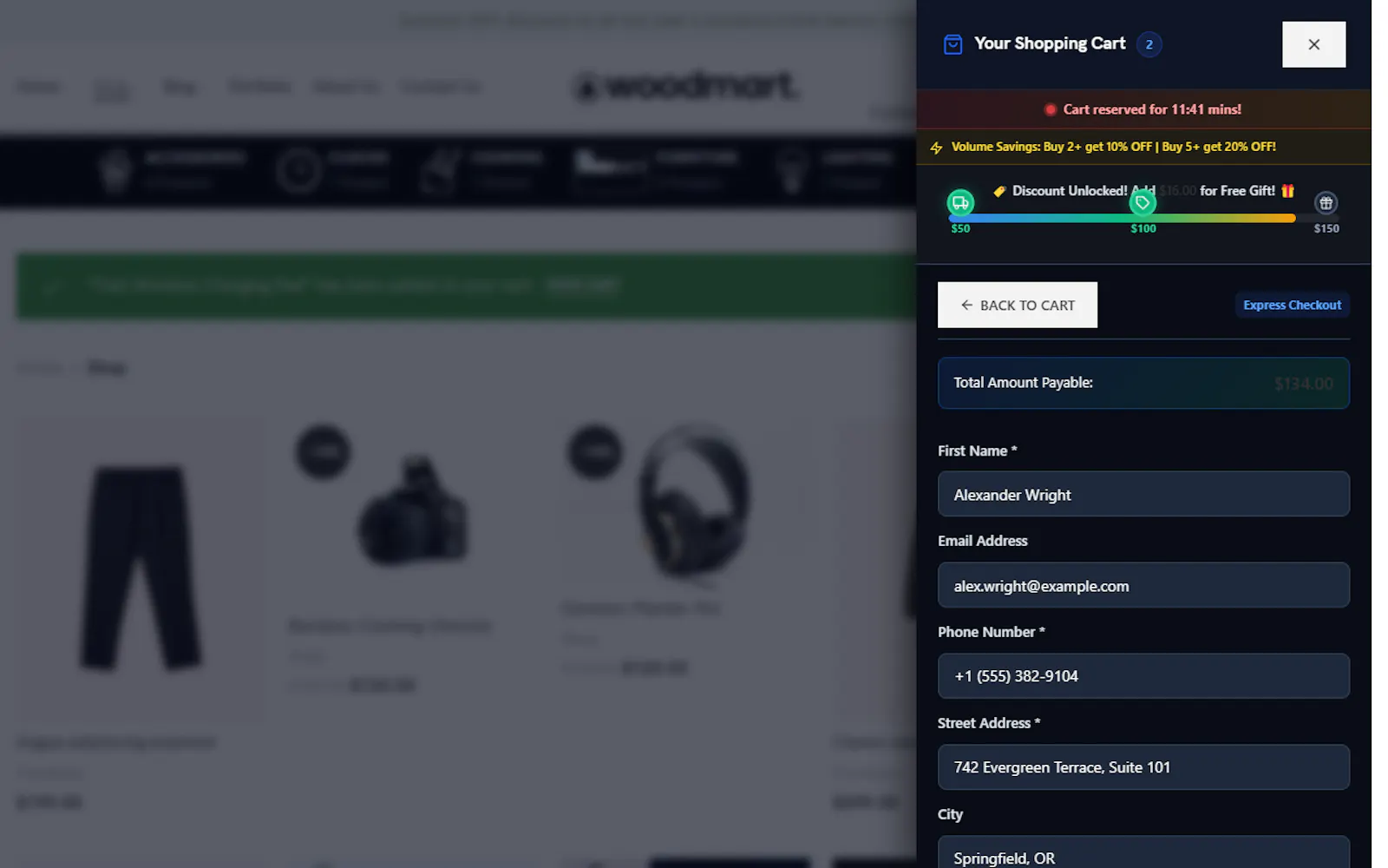WPFIA QuickCart for WooCommerce screenshot 2
