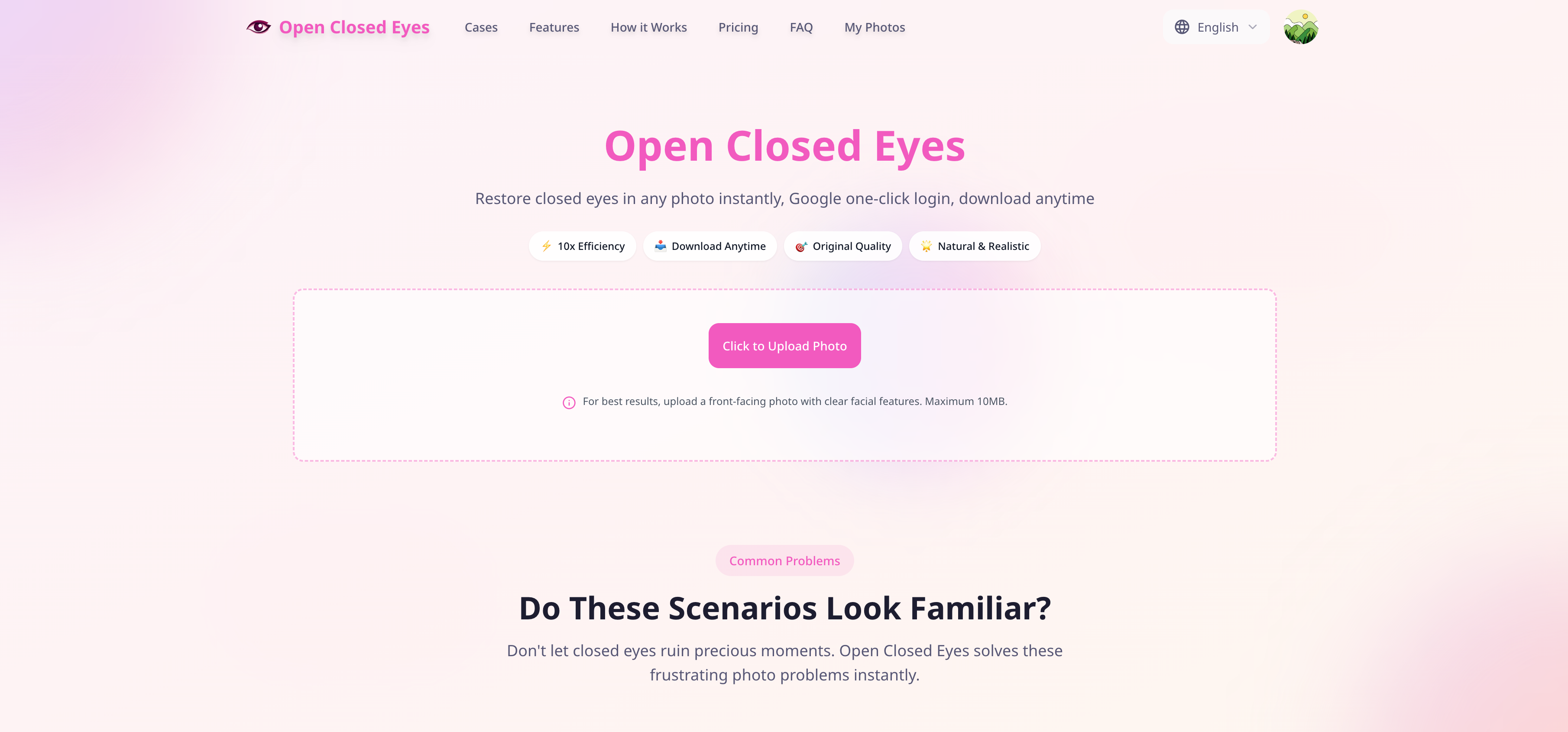 Open Closed Eyes - Main product screenshot demonstrating key features and user interface