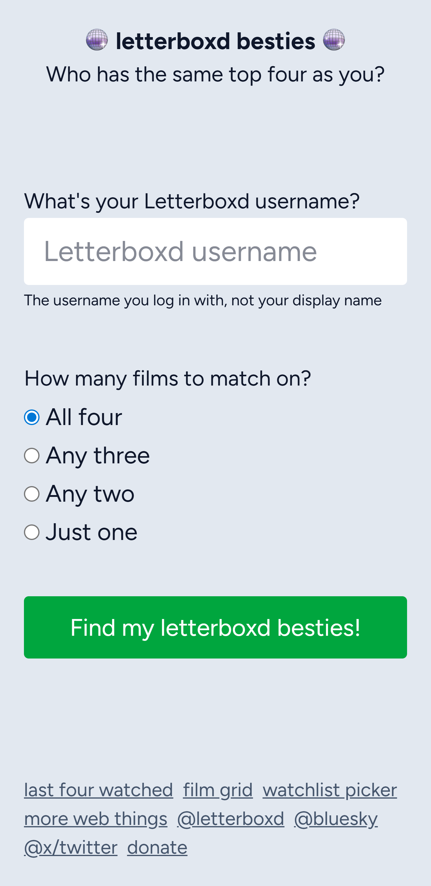 LetterBoxd Besties - Trova gli amici LetterBoxd che amano gli stessi film media 3