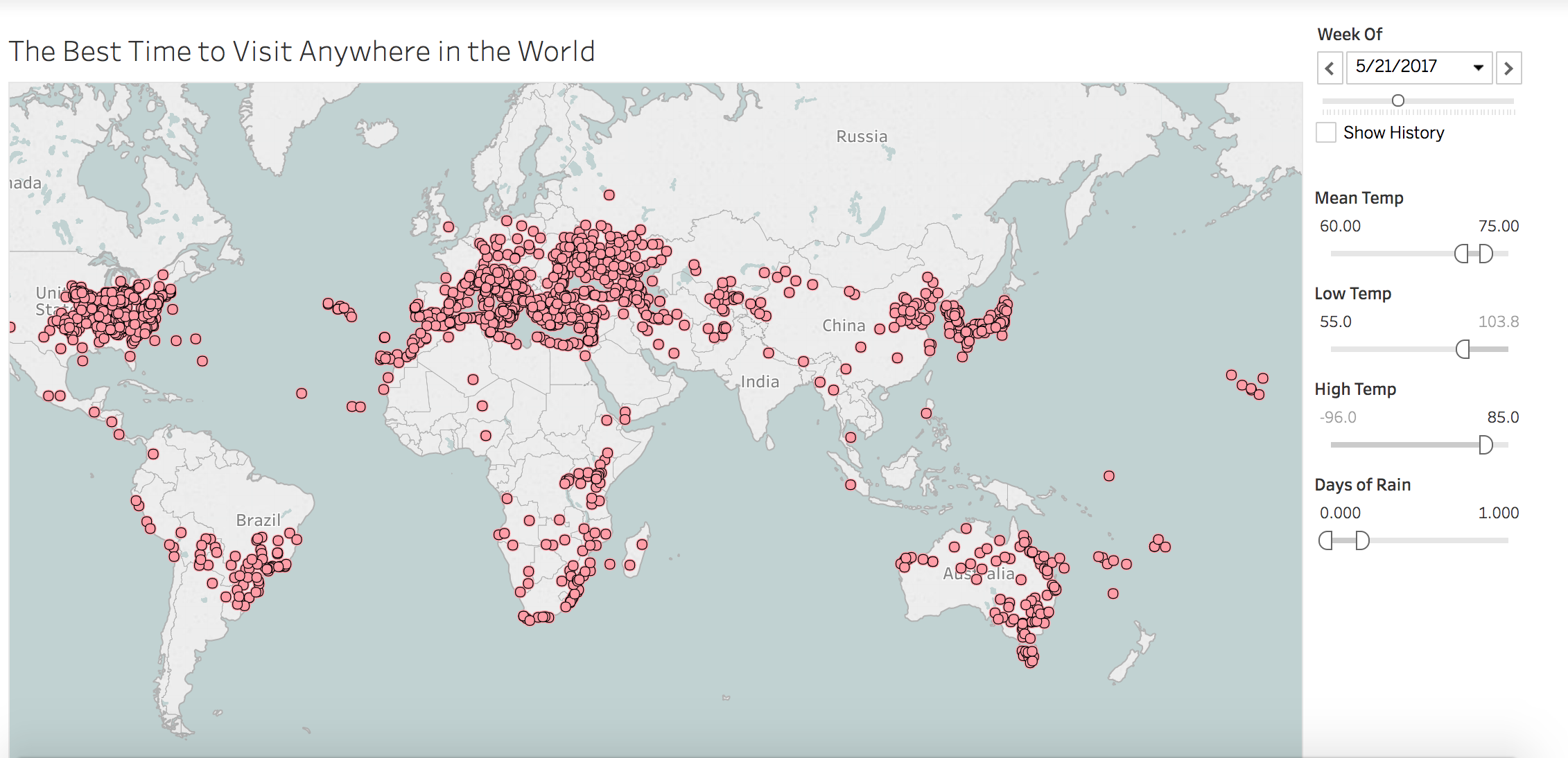 The best places to visit on any given week based on weather gallery image