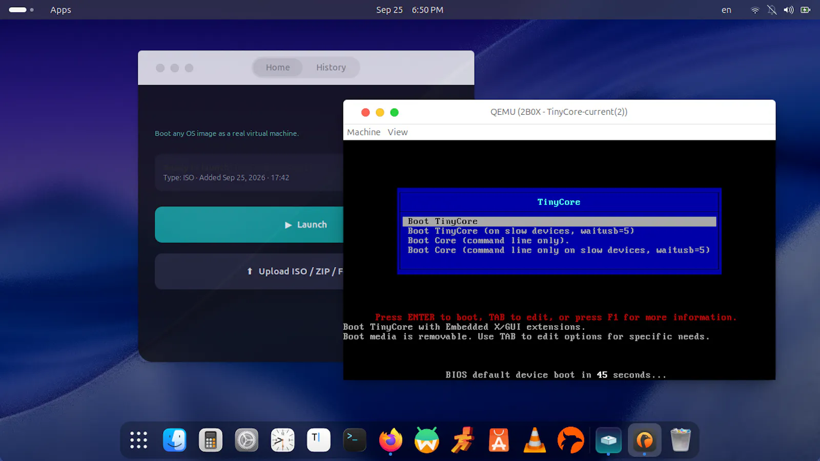 2B0X virtuall machine  screenshot 2