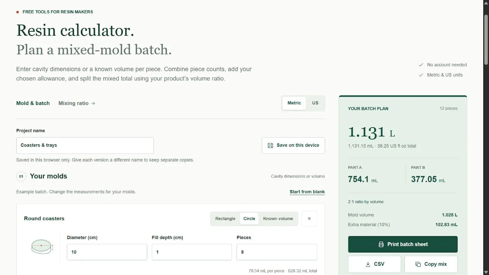 ResinBatch screenshot 2