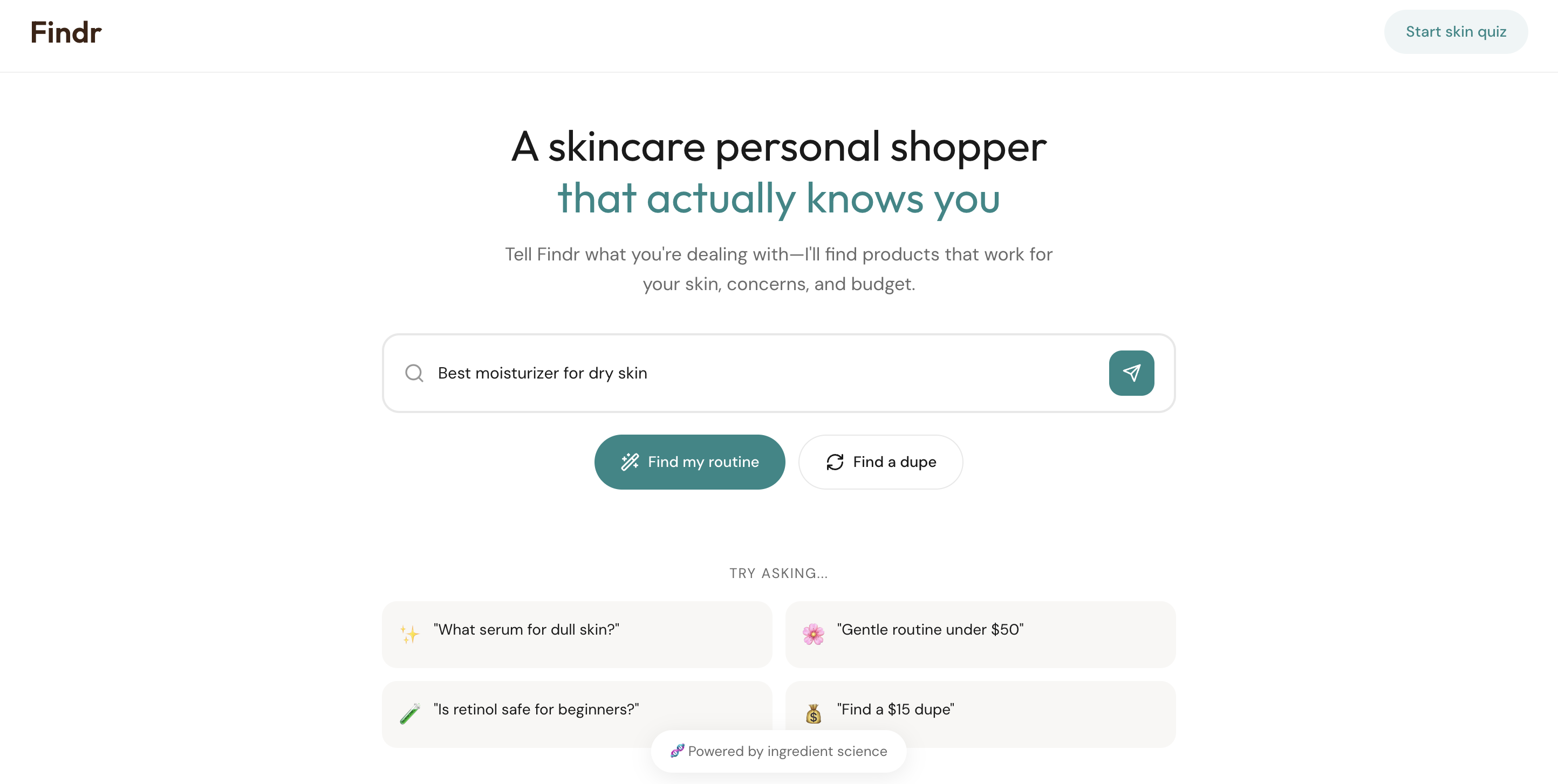 Findr - Screenshot 2 showing product features and functionality