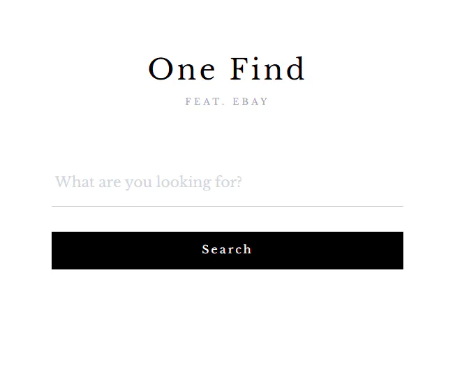 One Find 제품 배너