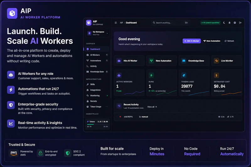 Agentic Infrastructure Platform screenshot 1