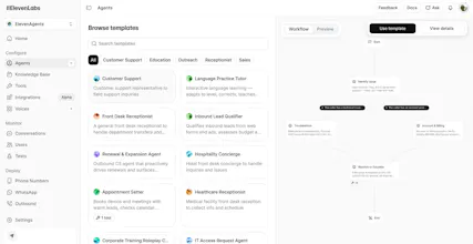 ElevenLabs Agent Templates gallery image