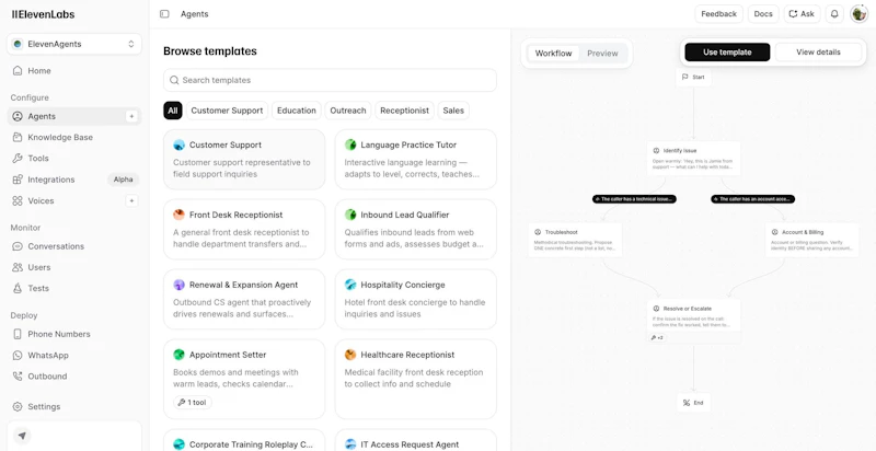 ElevenLabs Agent Templates screenshot 7
