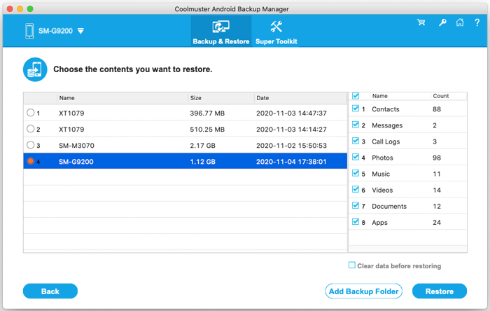 Coolmuster Android Backup Manager (Mac) gallery image