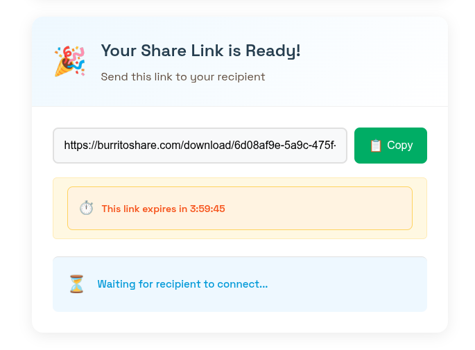 BurritoShare - Screenshot 3 showing product features and functionality