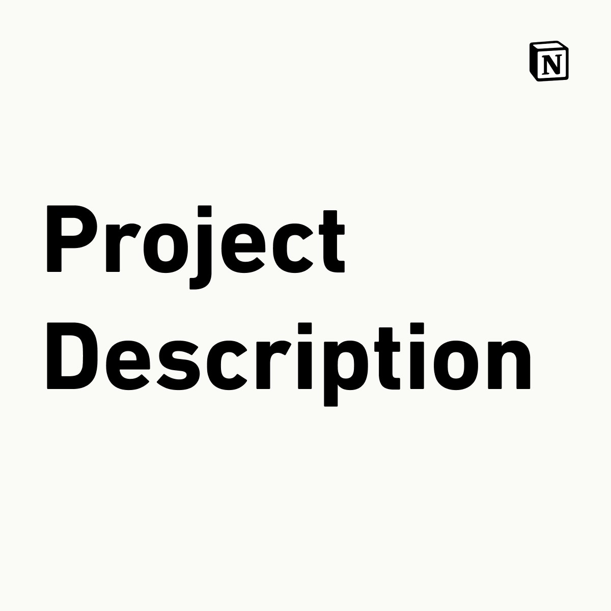 Notion Project Description
