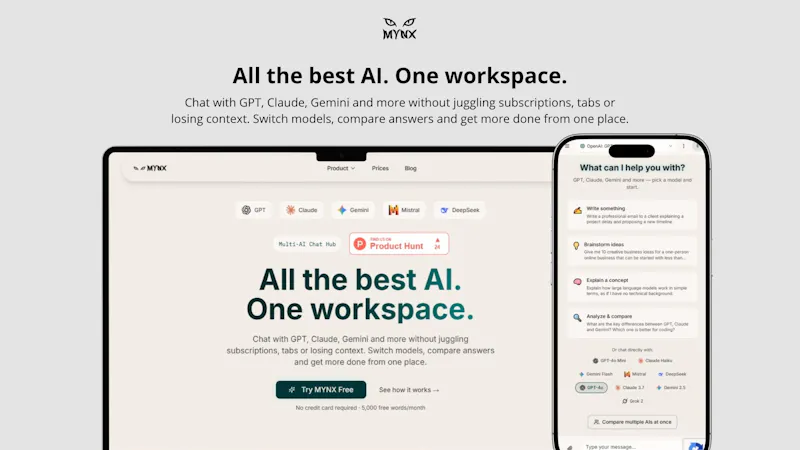 All the best AI. One workspace. screenshot 2