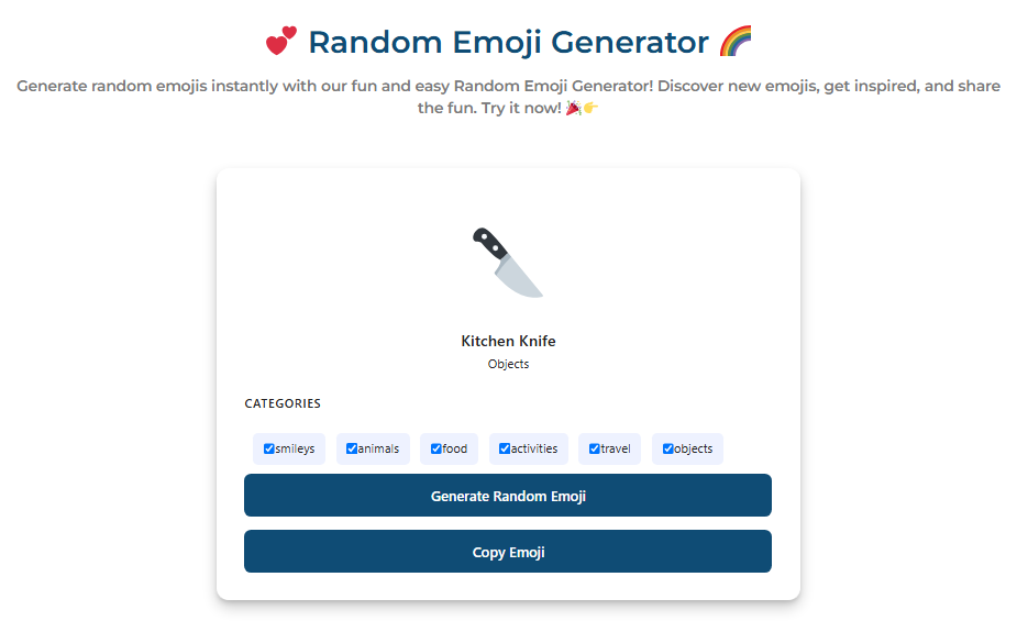 Random Emoji Generator gallery image