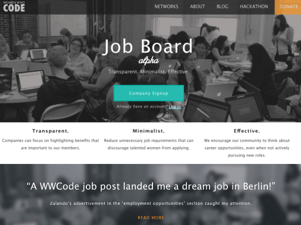 Women Who Code Job Board gallery image