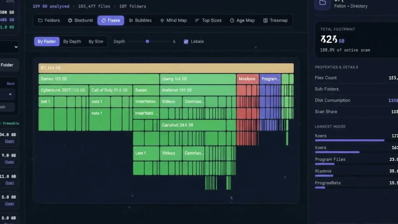 DiskScope: disk space analyzer screenshot 1 (video preview)