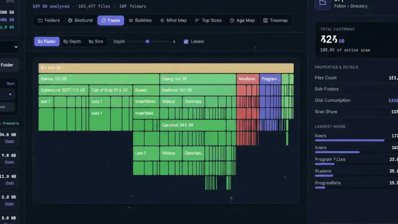 DiskScope: disk space analyzer screenshot 1 (video preview)