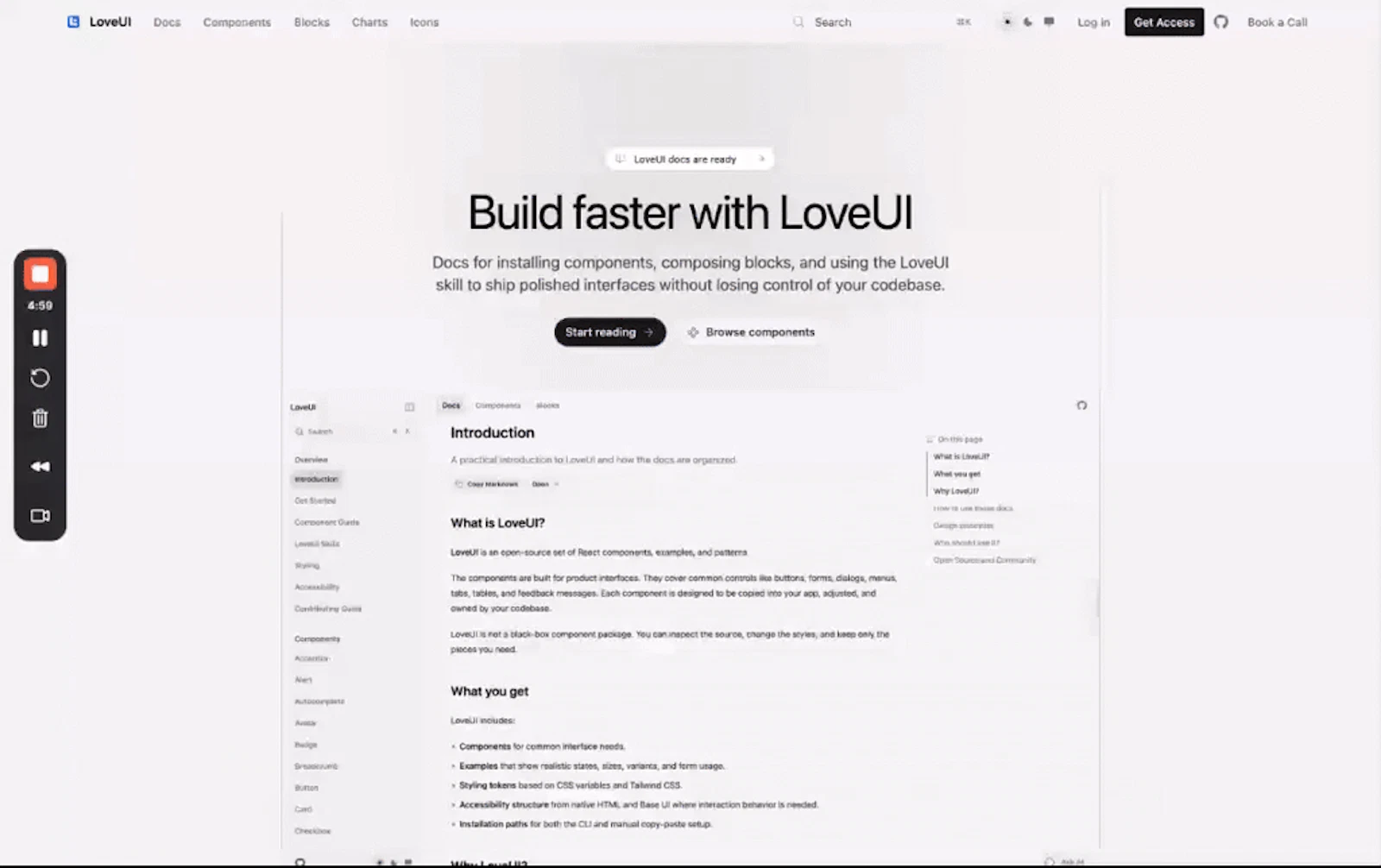 LoveUI screenshot 1 (video preview)