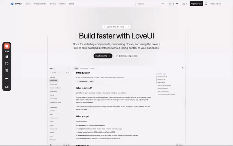 LoveUI screenshot 1 (video preview)