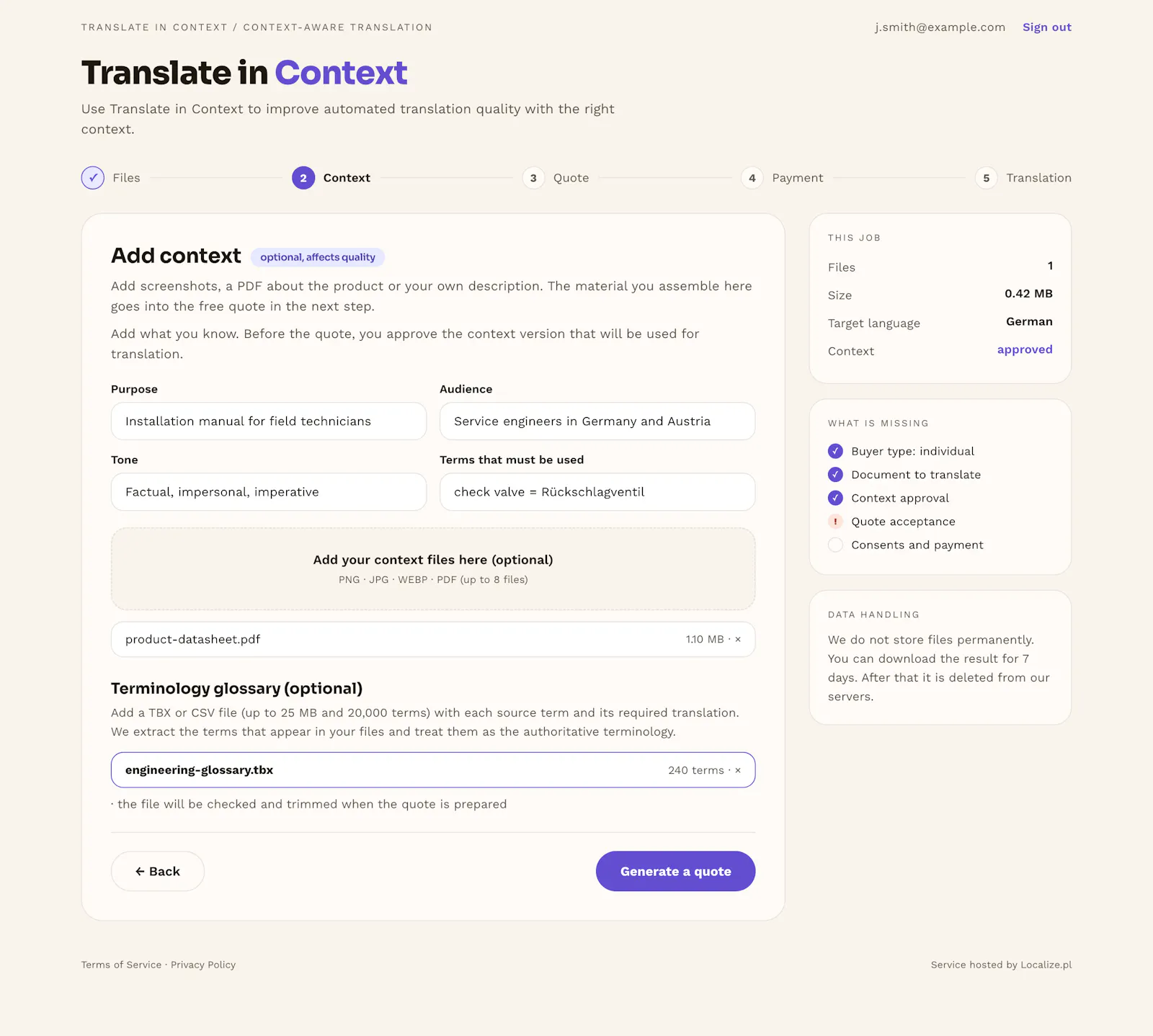 Translate in Context screenshot 3