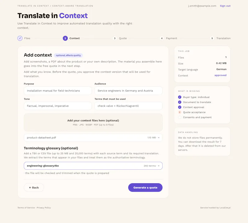 Translate in Context screenshot 3