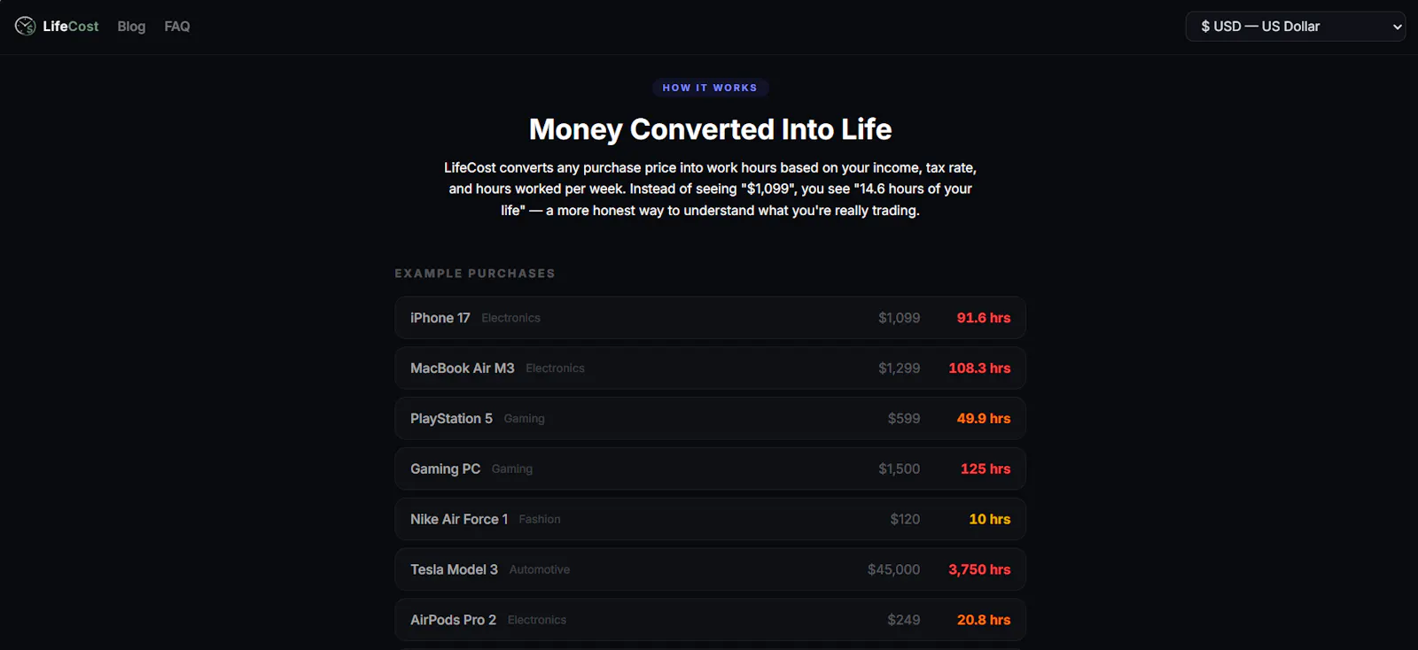 LifeCost screenshot 6