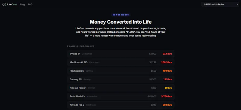 LifeCost screenshot 6