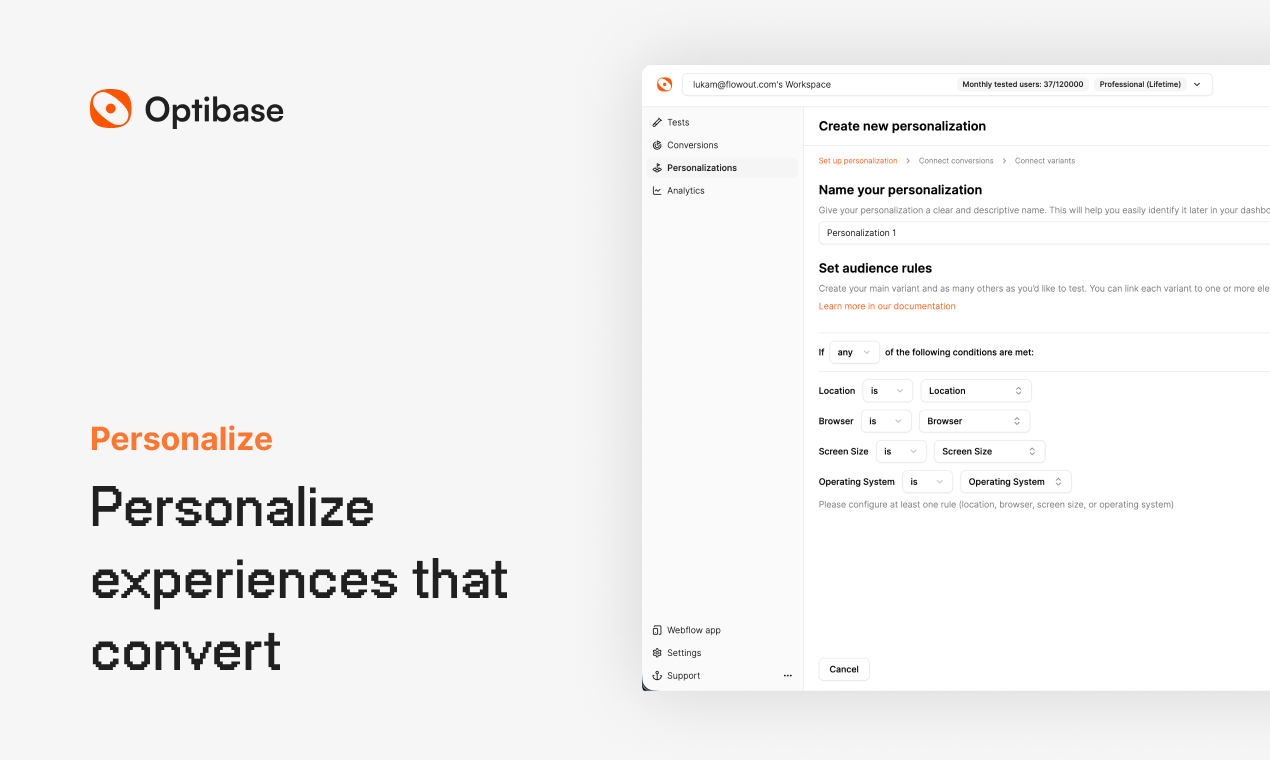 Optibase: Beyond A/B Testing gallery image