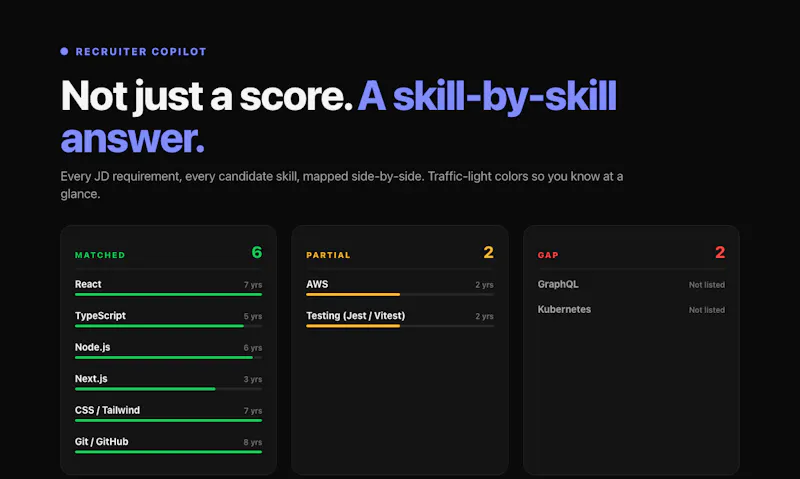 Recruiter Copilot screenshot 3