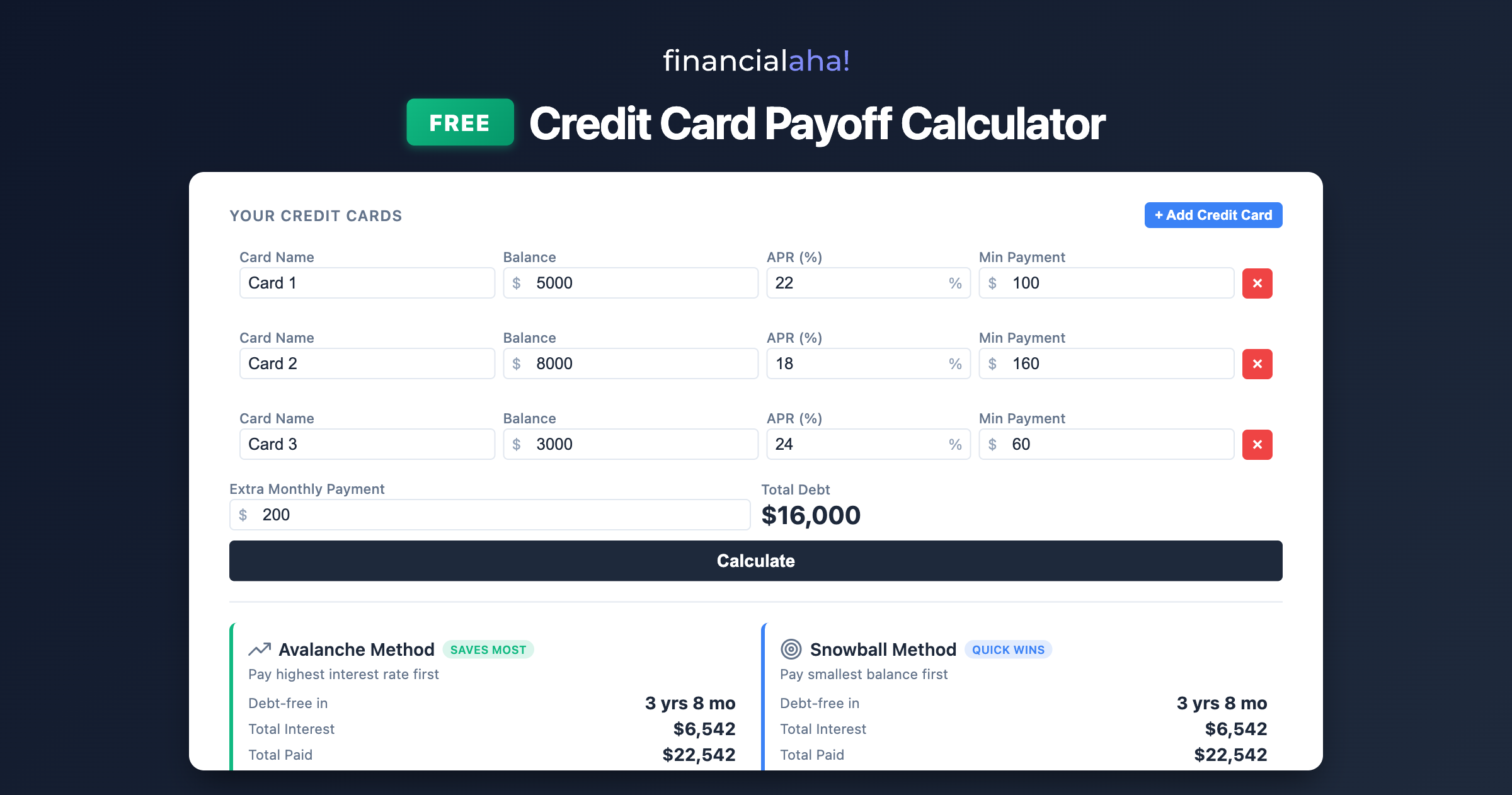 FinancialAha Free Calculators gallery image