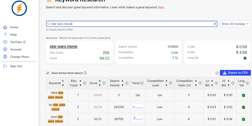 SpeedyKey: The blazingly fast keyword research tool | Product Hunt