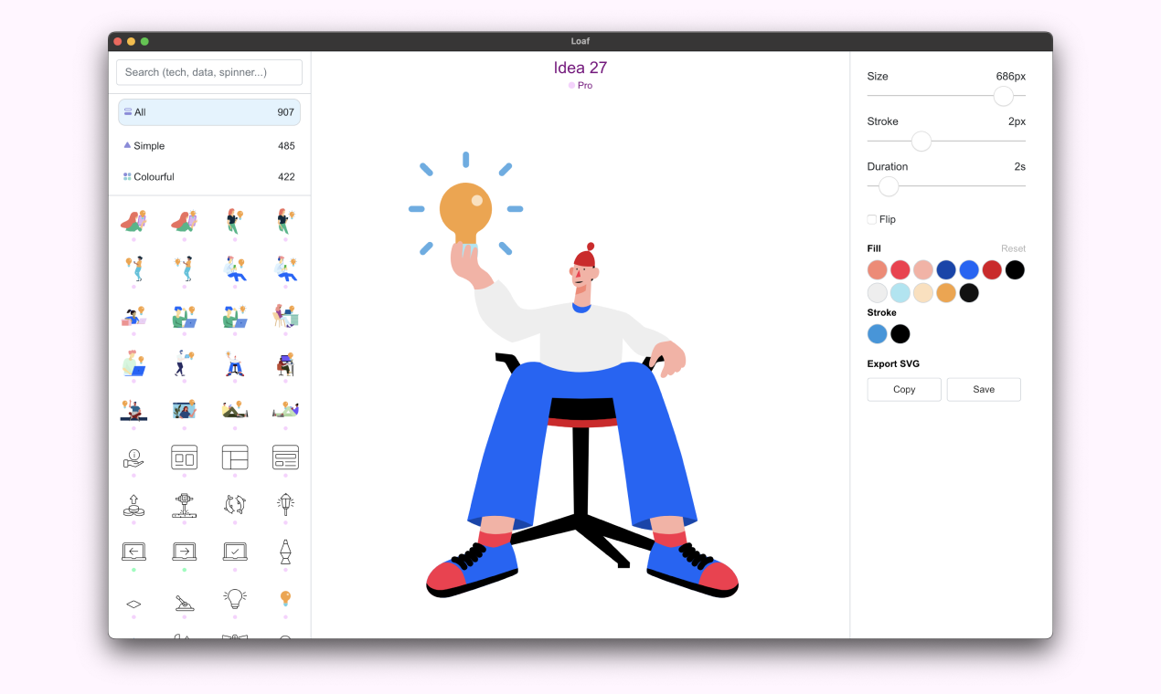 Loaf 2.0 - Een SVG -editor met 900 premium -animaties! media 6