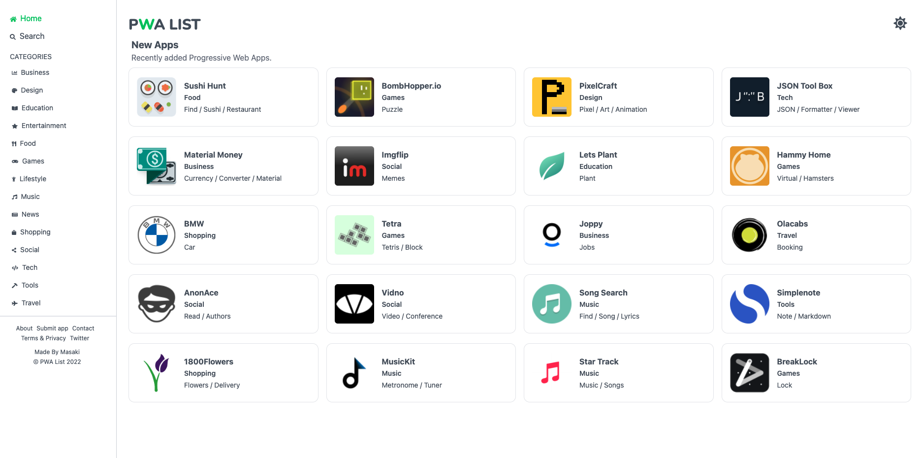 Média PWA List 2.0 - Trouvez vos applications Web progressives préférées ici 1