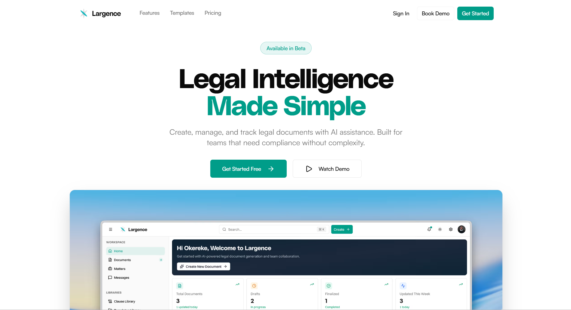 Largence - Main product screenshot demonstrating key features and user interface