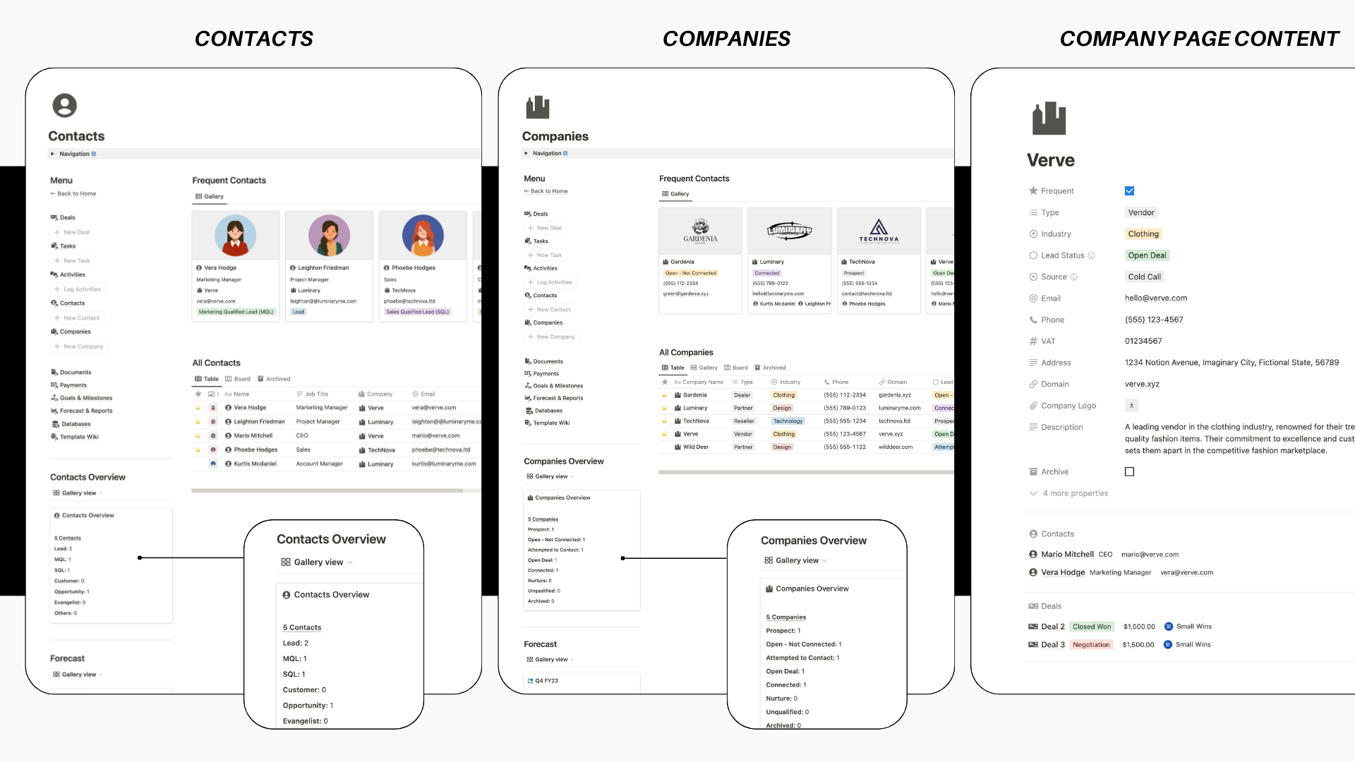 Mídia 8 de CRM Elite / Starter - Modelo de noção - Acelerar para o sucesso com CRM centralizado