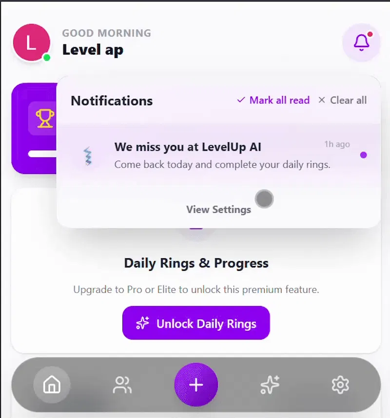 LevelUp AI coach screenshot 1 (video preview)