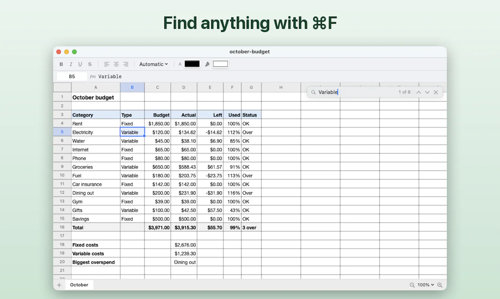 SimpleSpread screenshot 5