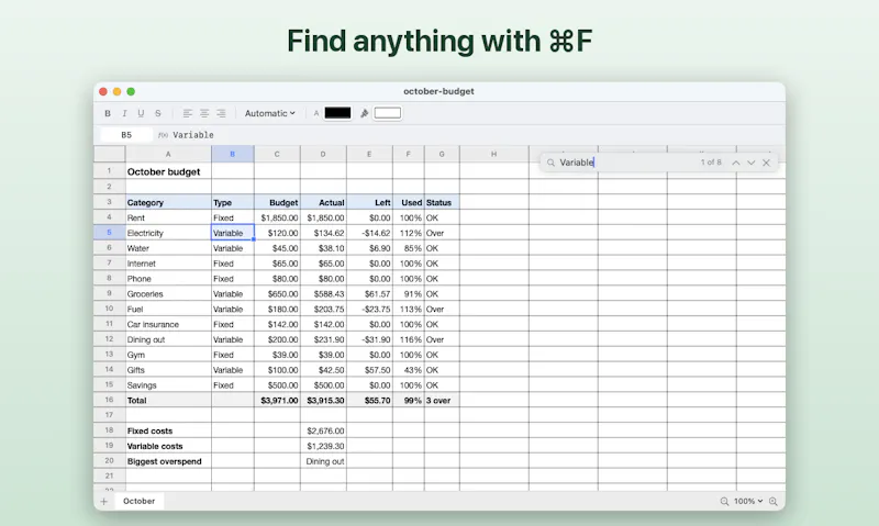 SimpleSpread screenshot 5
