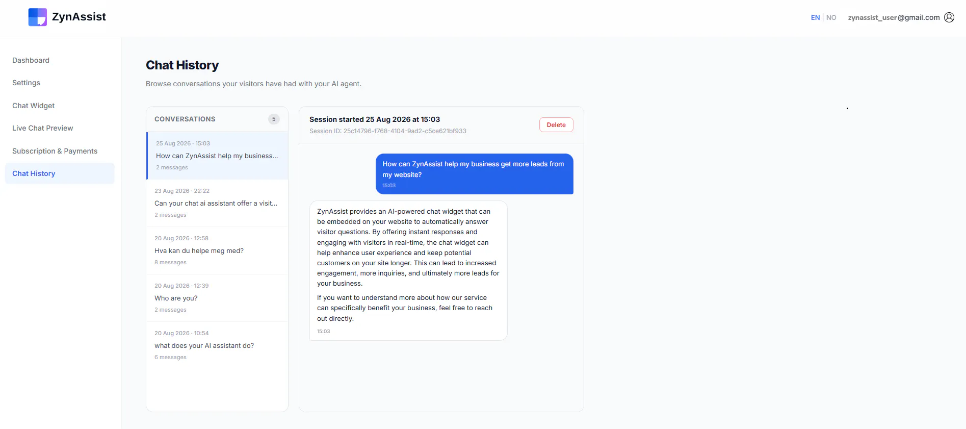 ZynAssist: AI Assistant for Your Website gallery image