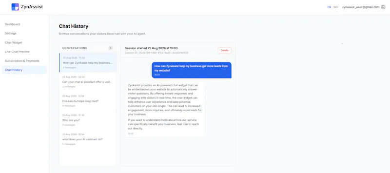 ZynAssist: AI Assistant for Your Website screenshot 5