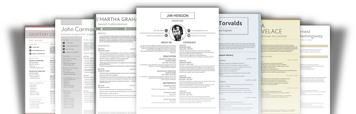 chardoc // résumé templates gallery image