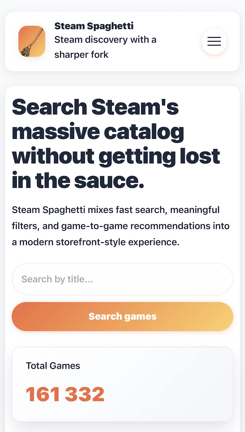 Steam Spaghetti screenshot 1