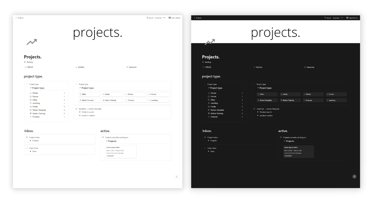 Notion Projects gallery image