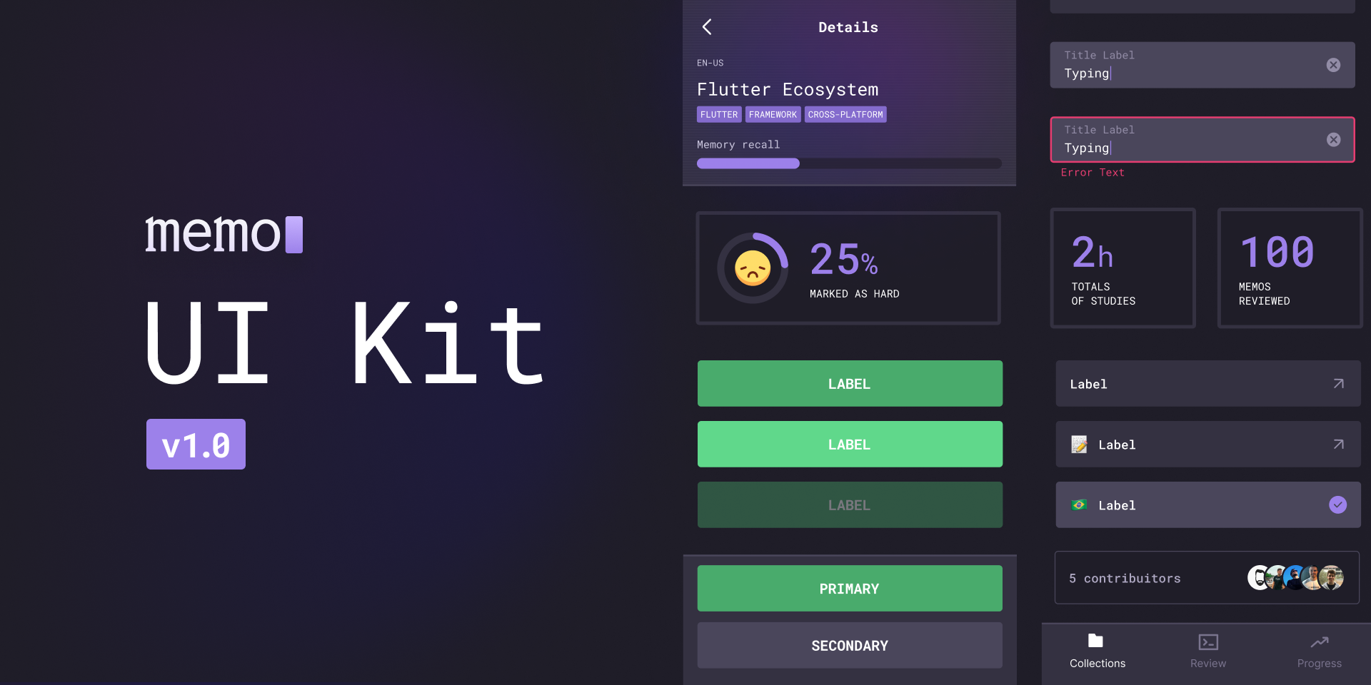 Memo Free UI Kit on Figma gallery image