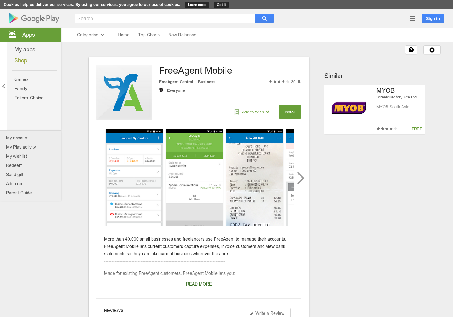 FreeAgent Mobile for Android gallery image