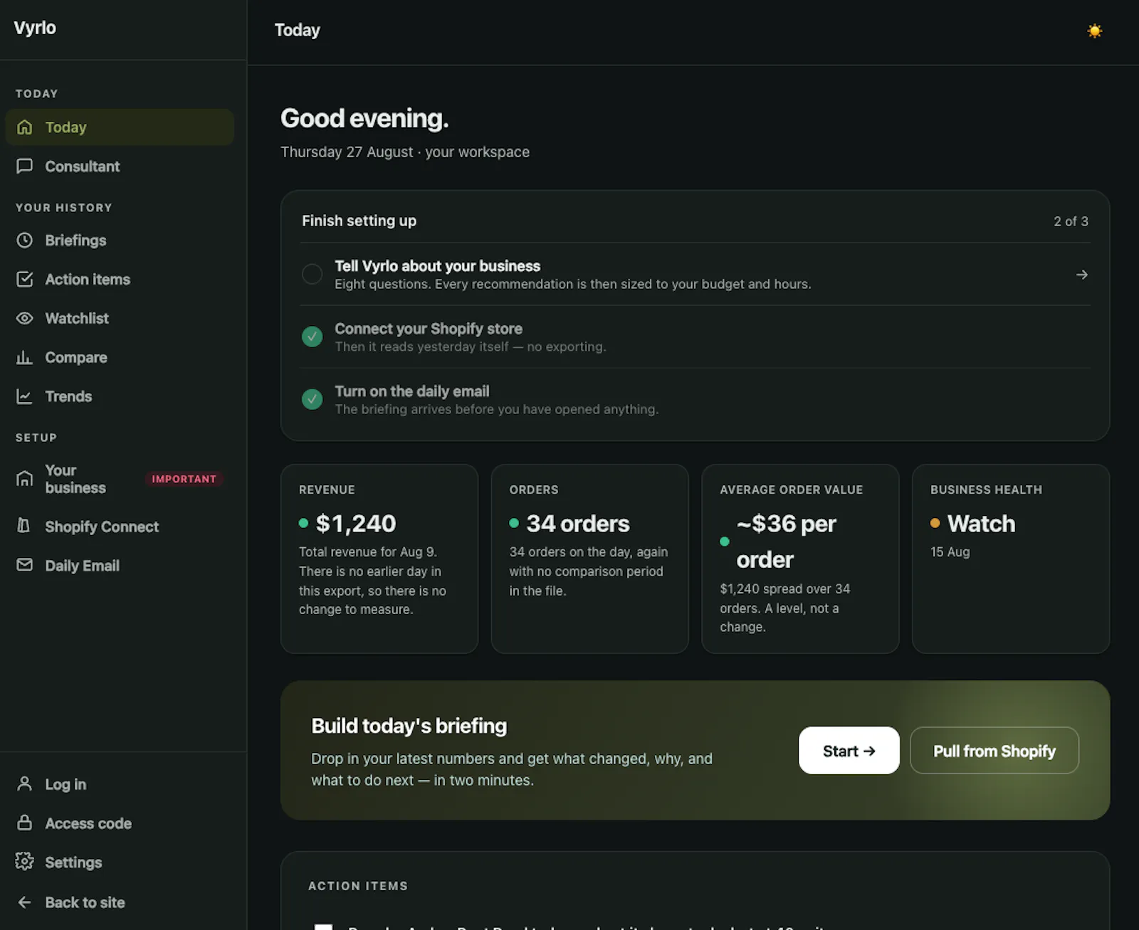 Vyrlo — your business, explained screenshot 2
