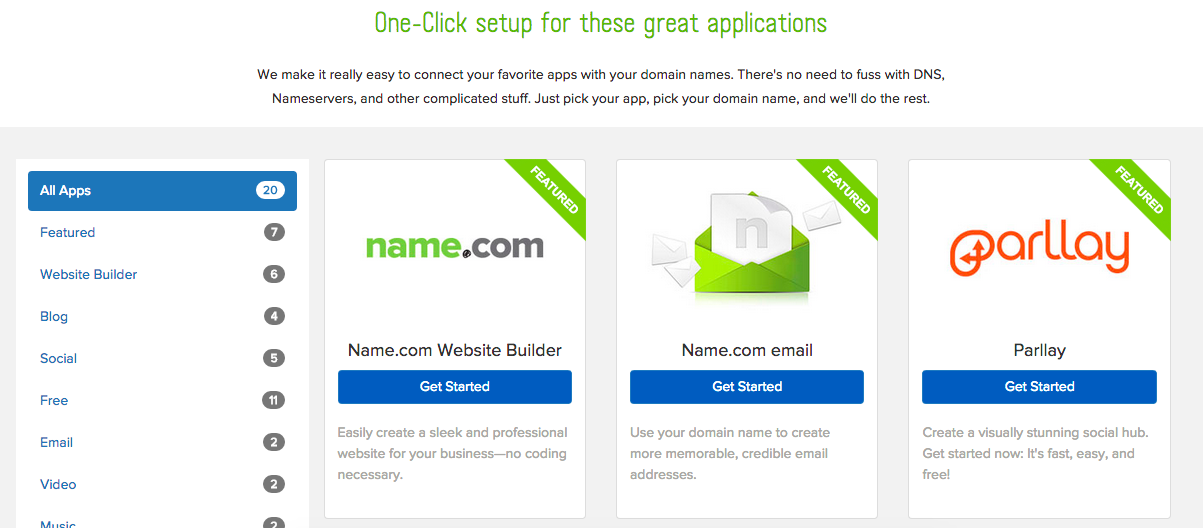 Apps for name.com