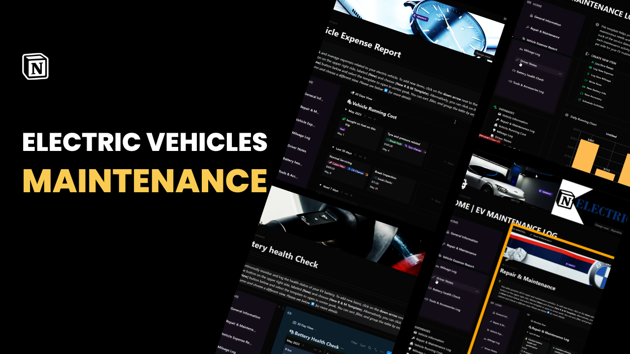 ELECTRIC VEHICLE MAINTENANCE LOG 