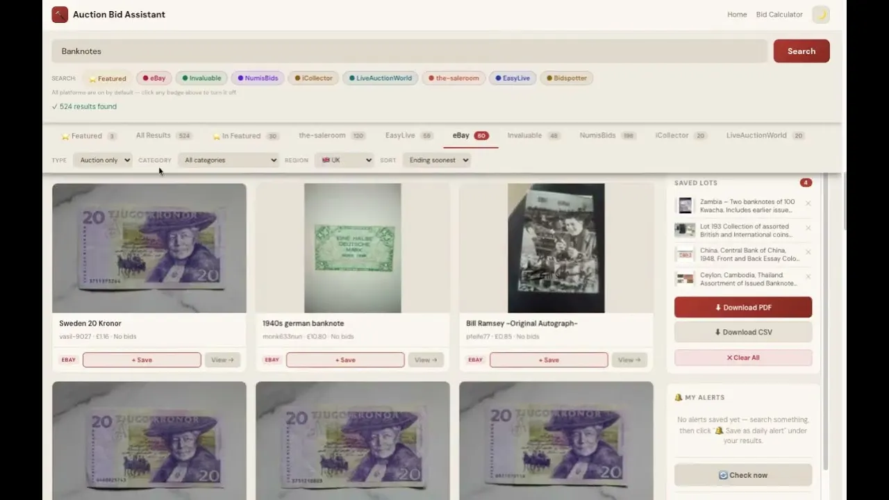 Auction Search  gallery image