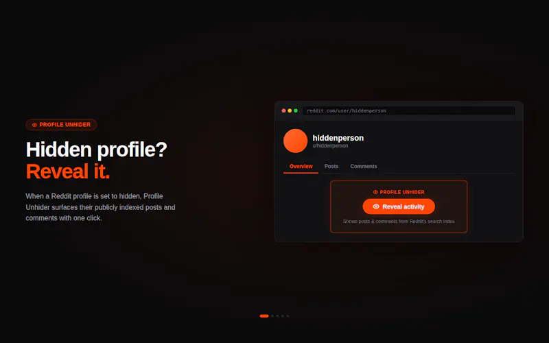 Profile Unhider  screenshot 3